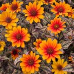 False Sunflower, Orange Marble